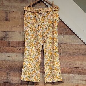 LOFT Floral Boot Cut Pants - Multicolor